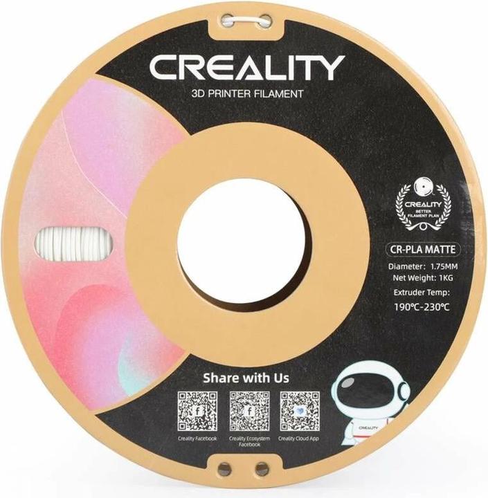 Actual product image Creality PLA Silk White (PLA, 1.75 mm, 1000 g, White)