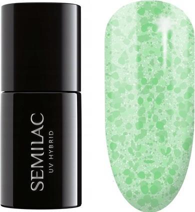 Semilac UV-Nagellack Hybrid 494 Gefrorene Pistazien 7ml (494 Frozen Pistachios, Gel-Effekt Nagellack)