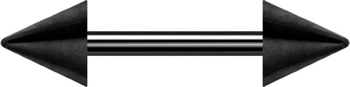 Produktbild Star Piercing Barbell schwarz mit zwei Cones (ohne Messing, Chirurgenstahl 316L)