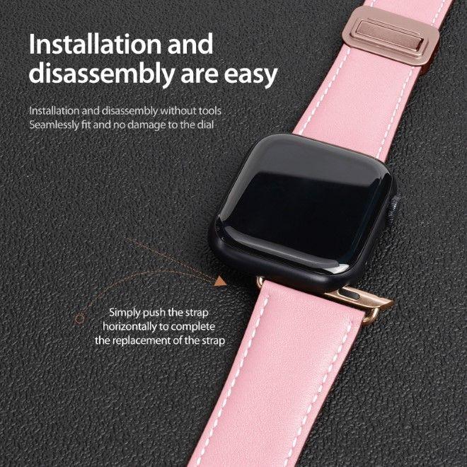 Produktbild Dux Ducis YA Armband (42 mm, 44 mm, 45 mm, 49 mm, Kalbsleder, Apple Watch Series 1, Apple Watch Series 2, Apple Watch Series 3, Apple Watch Series 4, Apple Watch Series 5, Apple Watch Series 6, Apple Watch Series 7, Apple Watch Series 8, Apple Watch Series 9, Apple Watch SE, Apple Watch Ultra, Apple Watch Ultra 2)