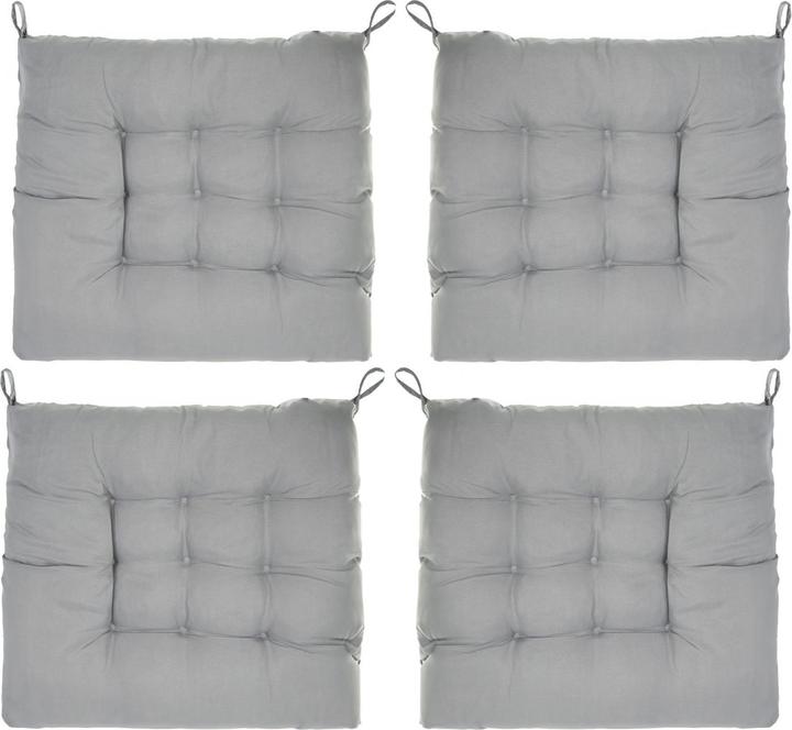 Actual product image Intirilife Chair cushion to tie (set of 4) (40 x 3 cm)