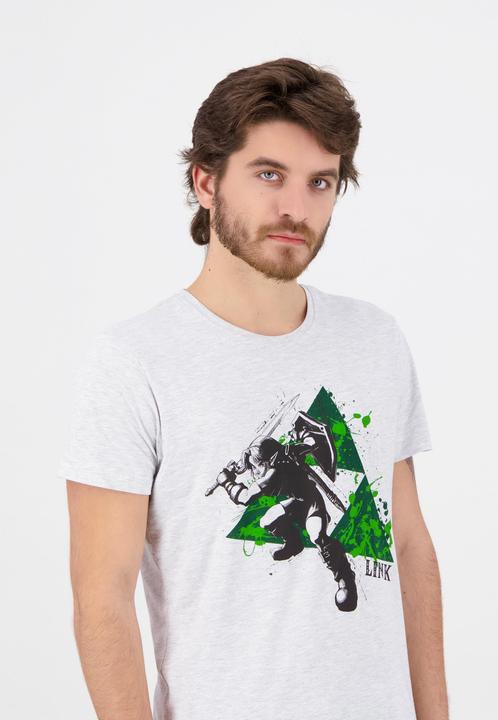 Produktbild The Legend of Zelda Splatter Triforce Men's Tshirt (L)