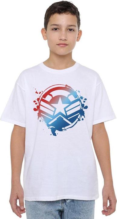 Actual product image Captain America Childrens/Kids Gradient Crest T-Shirt (140)