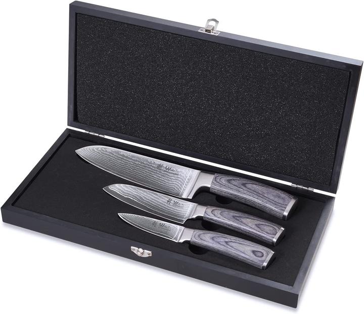 Immagine prodotto Wakoli Set di coltelli Edis 3 pezzi damascati (16 cm)