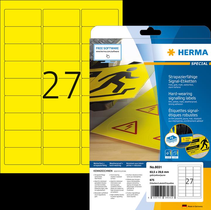 Actual product image HERMA Weatherproof labels A4
