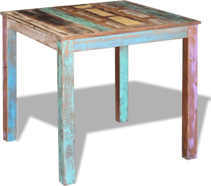 Actual product image VidaXL Esstisch Altholz 80x82x76 cm,Farbe: Mehrfarbig,Material (80 x 82 x 76 cm)