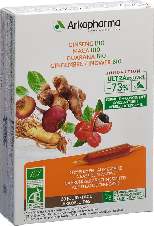 Actual product image Arkopharma Arkofluide Ginseng-Macaeln (20 Piece, Ampoule, 375 g)
