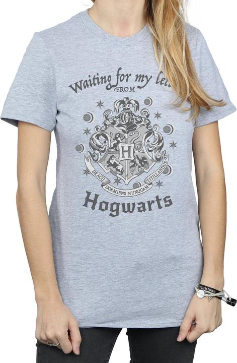 Actual product image Womens/Ladies Waiting For My Letter Hogwarts Cotton Boyfriend T-Shirt (XXL)