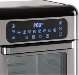 Produktbild Inventum GF1200HLD - Airfryer oven - Heteluchtfriteuse met roterende mand - Inhoud 12 liter - Zwart/RVS