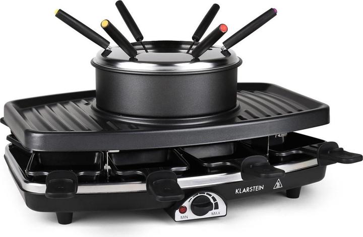 Klarstein Entrecote RaclettegrillFondue, Natursteinplatte, für 8 Personen