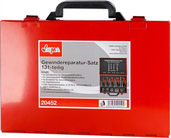 Produktbild Dema Gewindereparatursatz 131 teilig Gewinde Reparatur Set