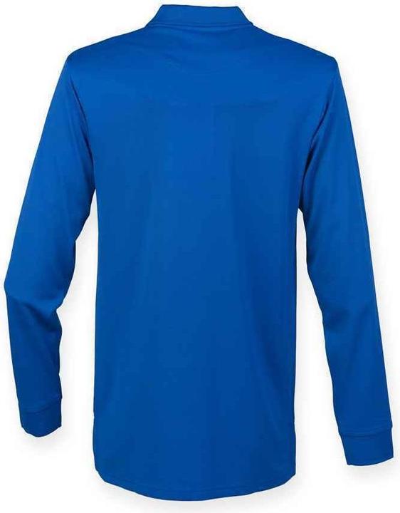 Actual product image Henbury Adults Unisex Long Sleeve Coolplus Piqu Polo Shirt (S)