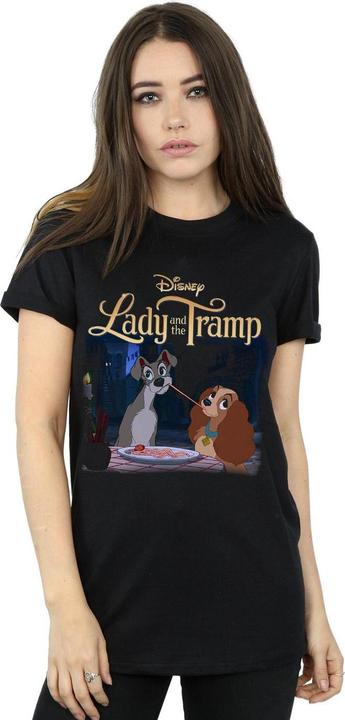 Actual product image Disney Womens/Ladies Lady And The Tramp Homage Cotton Boyfriend T-Shirt (4XL)