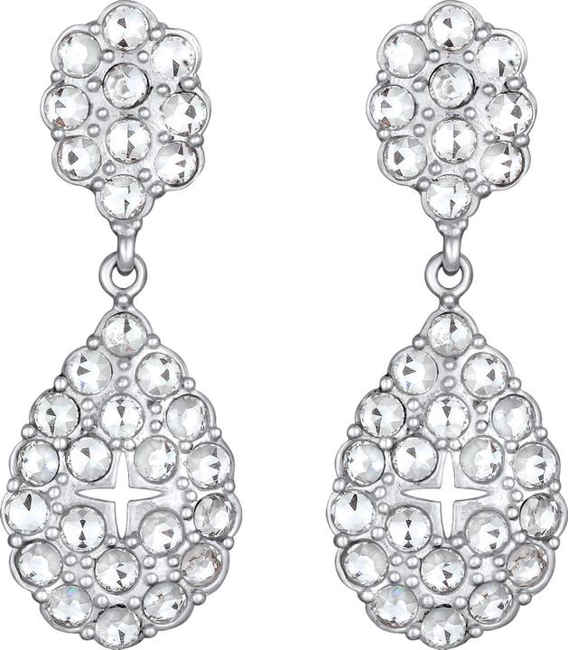Elli PREMIUM Ohrringe Kristalle Chandelier Glamouröse 925 Silber rhodiniert (Glaskristall, 925er Sterling Silber)
