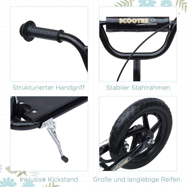 Produktbild Homcom Kinderroller Anti-Rutsch Trittfläche, Metallfahrradständer zum Parken