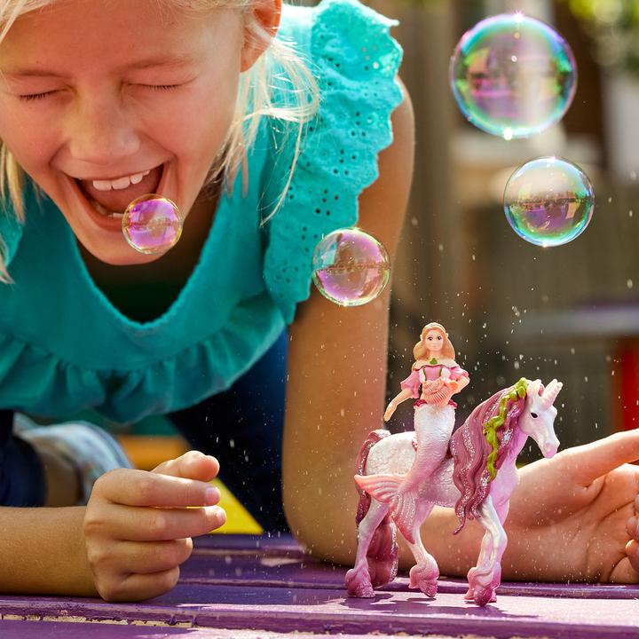 Actual product image Schleich Mermaid feya on underwater unicorn