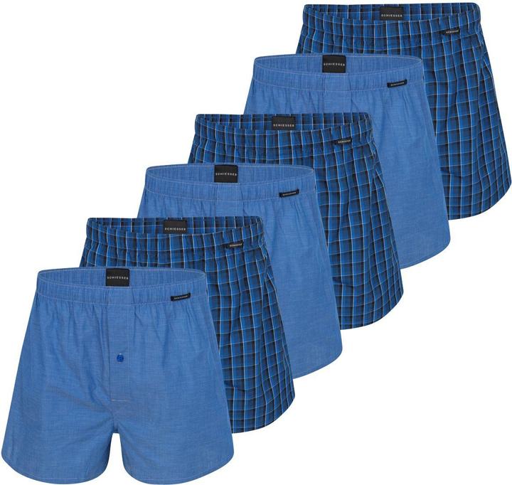 Schiesser 6er Pack Web Boxershorts