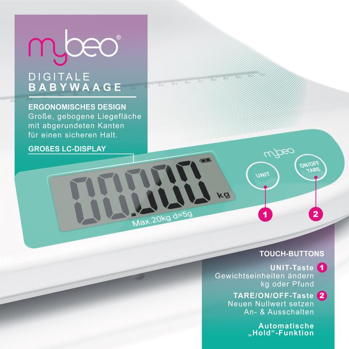 Immagine prodotto Mybeo Bilancia digitale per bambini (20 kg)