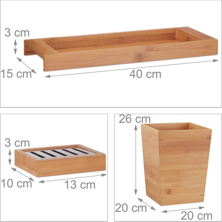 Image du produit Relaxdays Bad Set Bambus