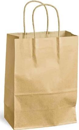 Produktbild Mailmedia Papier-Tragetasche mit Kordel, 3,5 Liter, braun Masse: (B)180 x (T)80 x (H)240 mm, aus Kra (300 Stück)