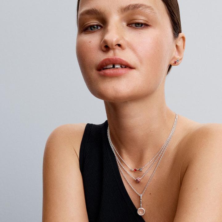 Produktbild Pandora Necklace Heart with pendant Arrow & Murano Glass (Silber 925)