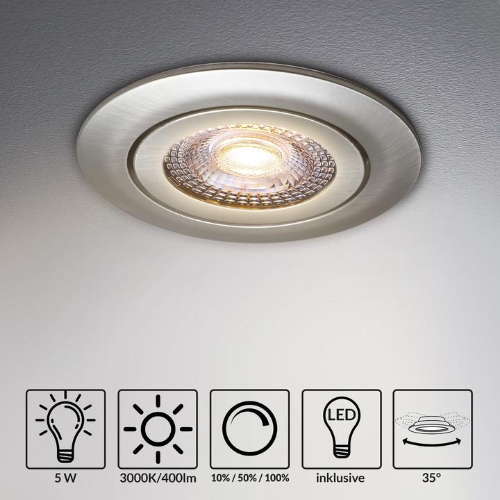 Image du produit Monzana Lot de 6 luminaires encastrables LED (400 lm)