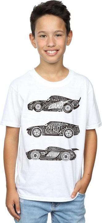 Actual product image Disney Boys Cars Text Racers T-Shirt (152, 158)
