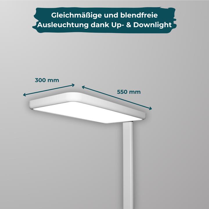 Produktbild Luxula LED Büro-Stehleuchte, Up/Down, weiss (7000 lm)