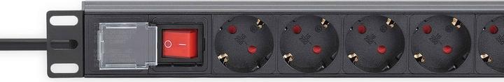 Actual product image Intellinet 19" 8-way socket strip / PDU, protective contact, 1 U
