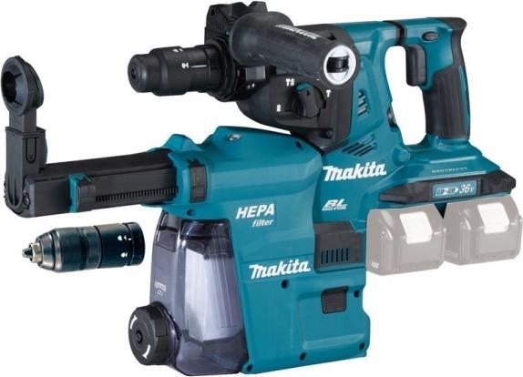Makita DHR281ZWJ Battery-powered hole punch, 2X18 V, SDS-PLUS, 2.8J LED, VACUUM, Without batteries and (Rechargeable battery operated)