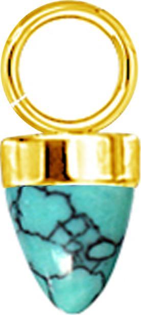Immagine prodotto Star Piercing Anhänger vergoldet ein Kegel Türkis Stein (senza ottone, Acciaio chirurgico 316L, Mnerale)