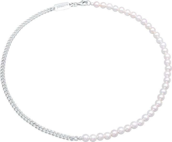 Kuzzoi Perle, Perlenkette (925er Sterling Silber, Muschelkernperlen, Edelstahl, Keine Perle)