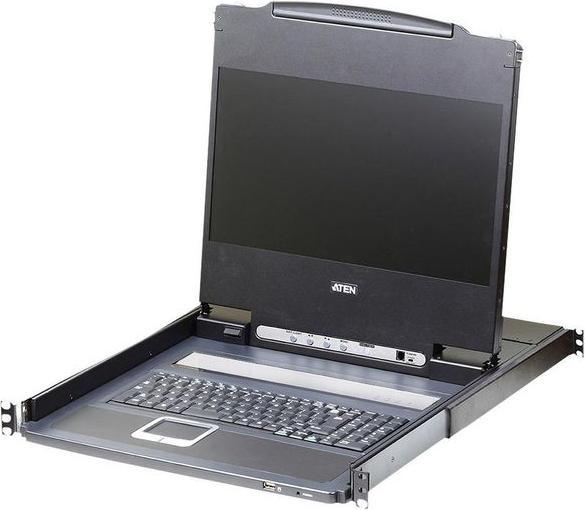 Image du produit Aten CL6700MW, Console KVM, 17,3" Full HD LCD, DVI, montage en rack, disposition UK