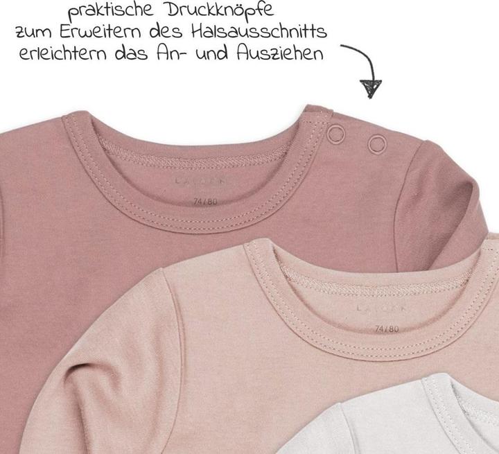 Immagine prodotto La Loona Body LaLoona per neonati e body a fascia con manica lunga 6 pezzi - grigio bacca - (86)