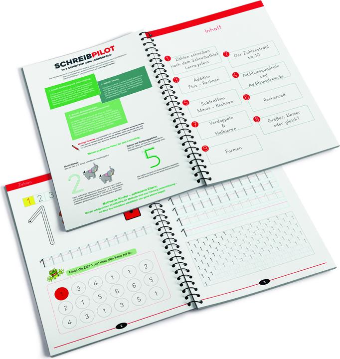 Actual product image Die Höhle der Löwen Writing athlete writing aid exercise book numbers DIN-A4 (A4, Dotted)