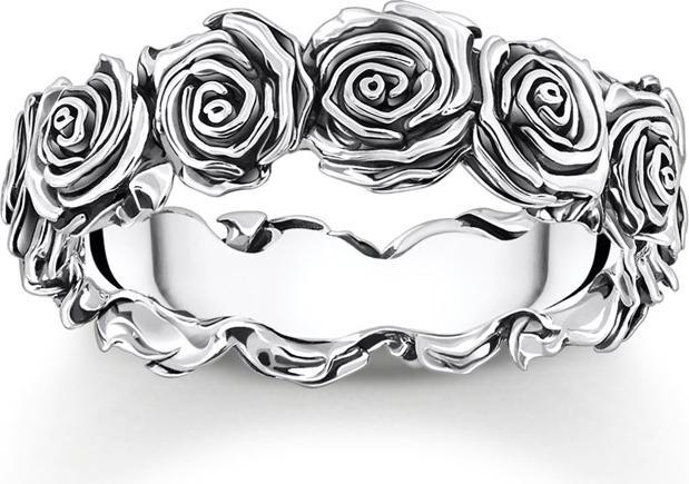 Immagine prodotto Thomas Sabo Ring Midnight Rose Silber (50, 925 Argento)
