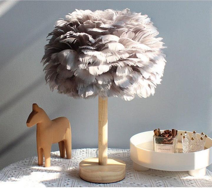 Image du produit OEM Lights for outdoor use Table lamp bedside feather Art Deco blue CBDPH