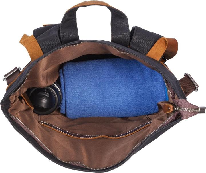 Actual product image Only-Bags.Store Canvas Backpack, Durable Leather Backpack, Modern 17in Laptop Bag, Aesthetic Large (16 l)