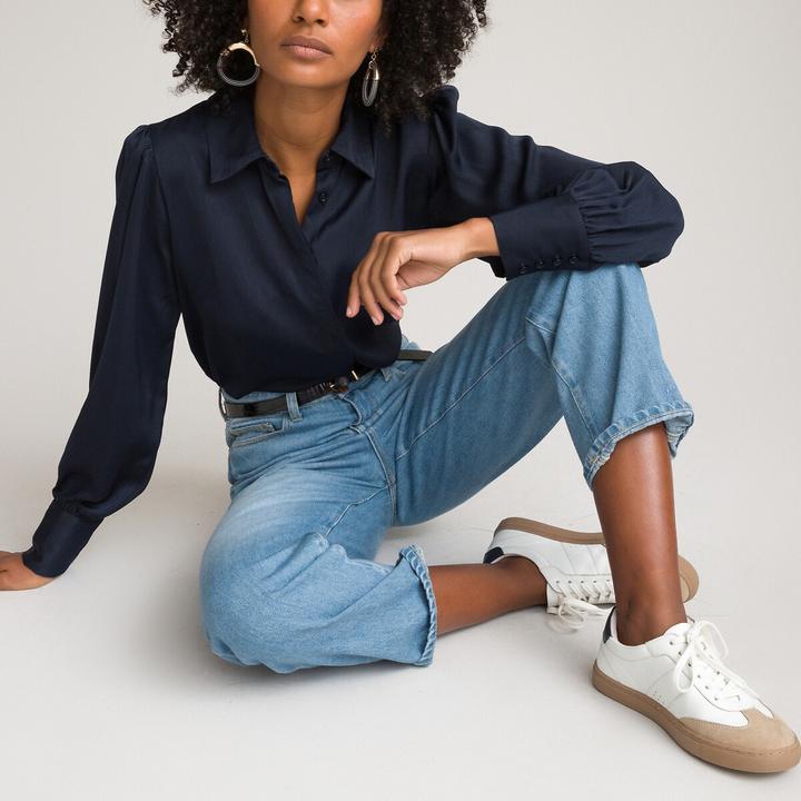 Produktbild La Redoute Collections Sneakers aus genarbtem Leder (38)