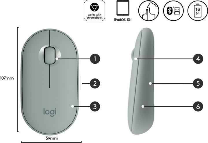 Actual product image Logitech Pebble M350 (Wireless)
