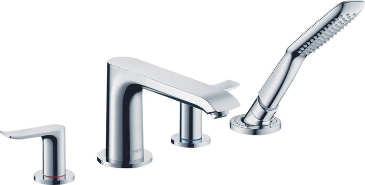 Produktbild hansgrohe HG Fertigmontageset METRIS für 4-Loch-Wannenrandarmatur chrom