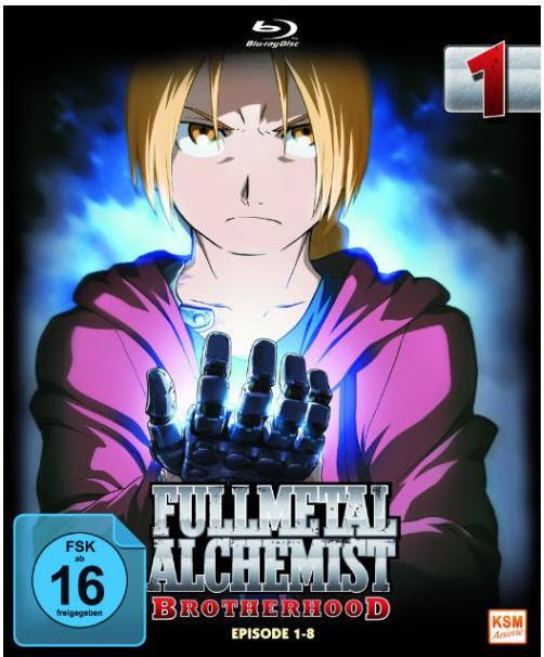 Actual product image Fullmetal Alchemist: Brotherhood Volume 1 (Blu-ray, 2009, German, Japanese)