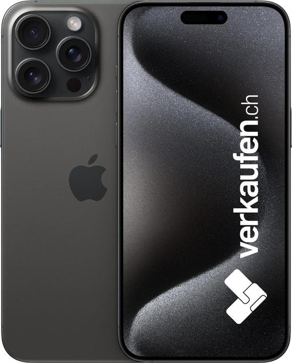 Actual product image verkaufen.ch iPhone 15 Pro Max (256 GB, Black Titanium, 6.70", 48 Mpx, SIM + eSIM, B / Very good)