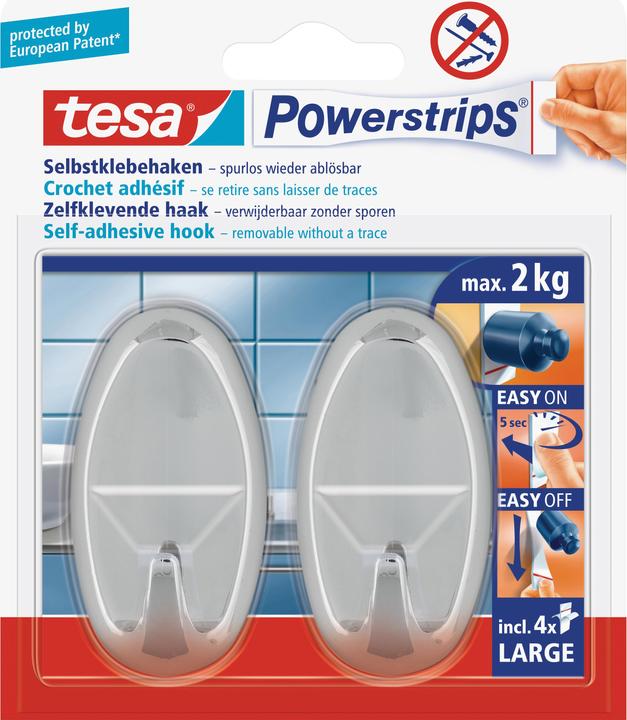 Produktbild tesa Powerstrips Haken LARGE oval