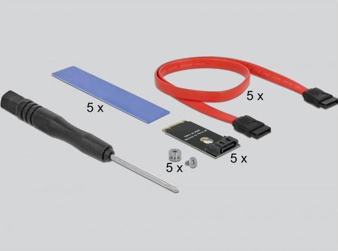 Image du produit Delock Adaptateur de bus hôte PCI-ex16v3 - 5xM.2 Key-B, SATA