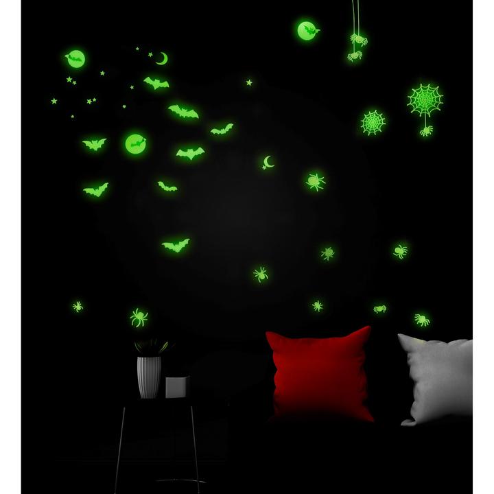 Actual product image Magni Decorative stickers Halloween bat and spiders