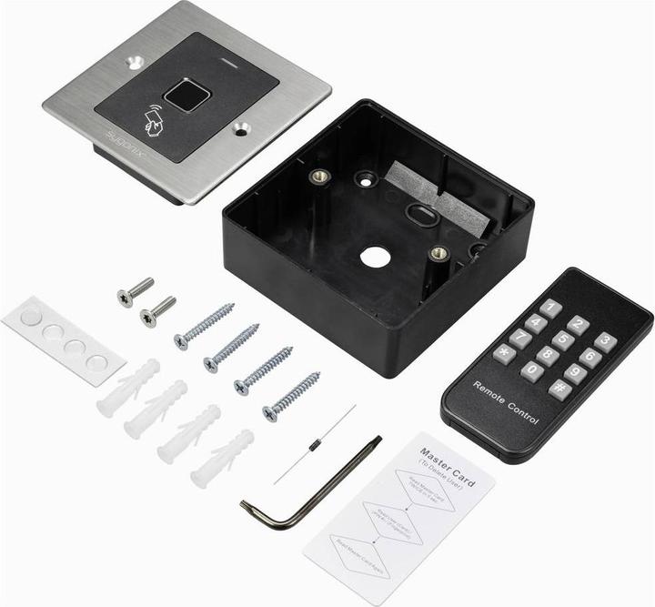 Produktbild Sygonix SY-6097868 Fingerprint/RFID Zugangssystem Unterputz 12 V/DC, 18 V/DC IP (Fingerabdruck, Schlüsselkarte)