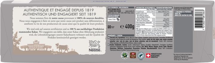 Valori nutrizionali e ingredienti Cailler Crémant Tavoletta di Cioccolato Fondente (400 g)