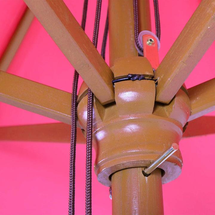 Immagine prodotto Mendler Ombrellone Florida, ombrellone da giardino, Ø 3m poliestere/legno - rosa (3 m)