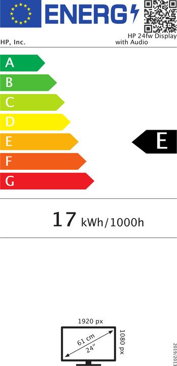 Energie-Label HP 24fw (1920 x 1080 Pixel, 23.80")